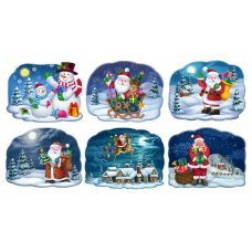 Χριστουγεννιάτικα Αυτοκόλλητα Τζαμιού 3D (31cm)